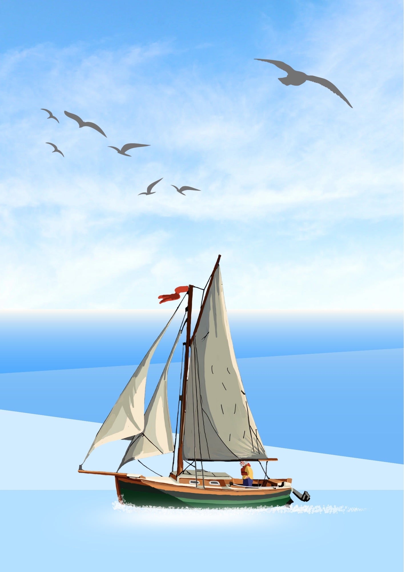 Under sail