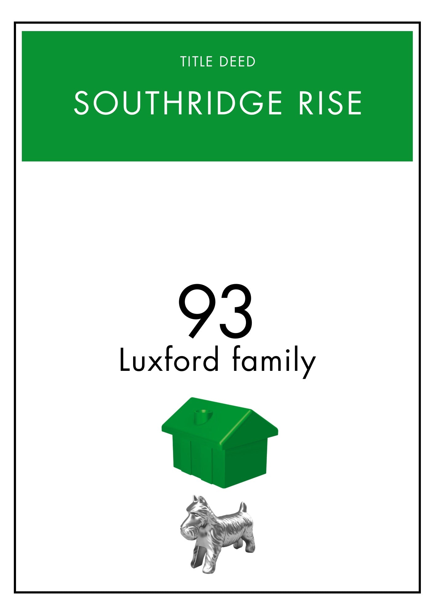 Personalised Monopoly
