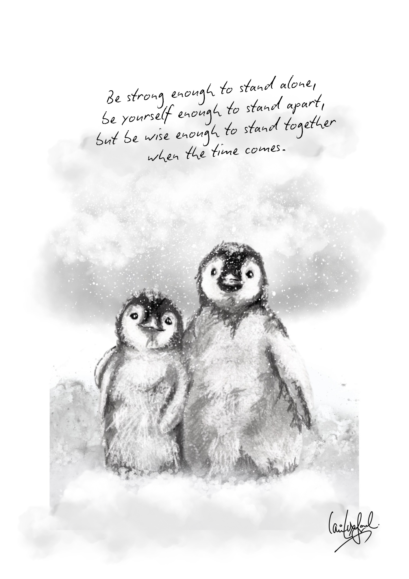 Baby penguins - words to live by