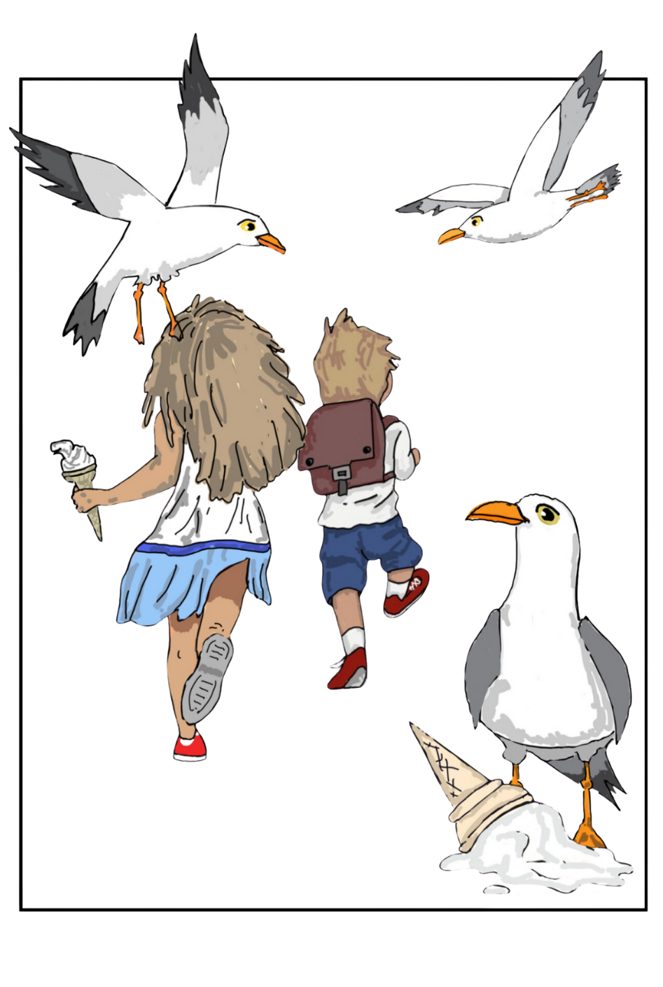 Greetings card - "Leg it!"