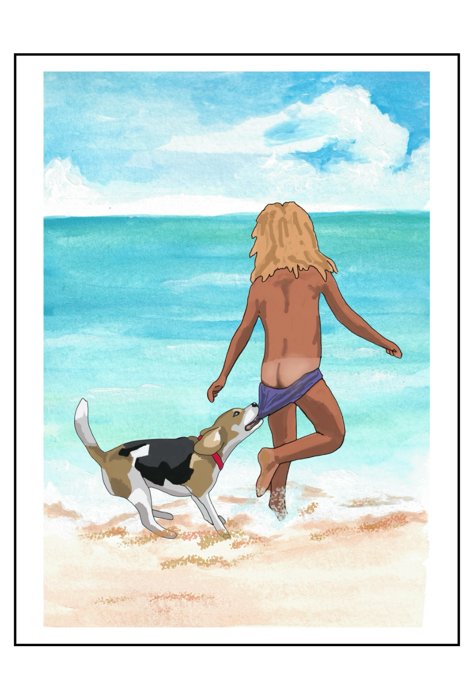 Greetings card - "Don't go in"