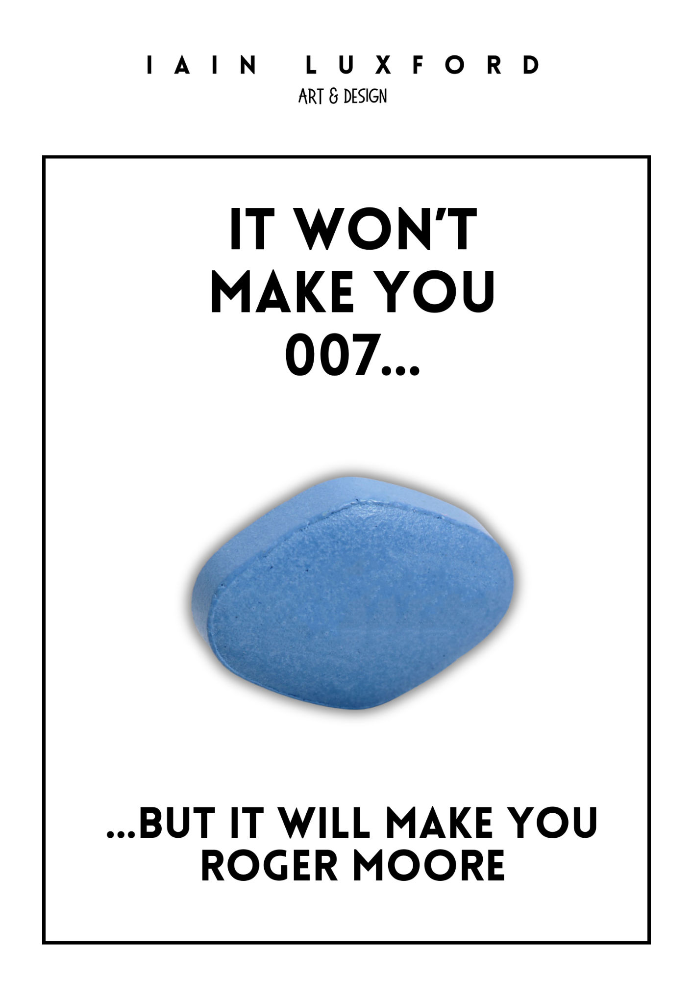 Greetings card - "Blue pill birthday"