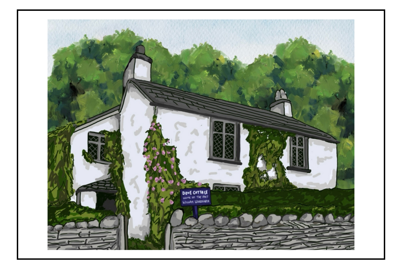 Greetings card - "Dove Cottage"