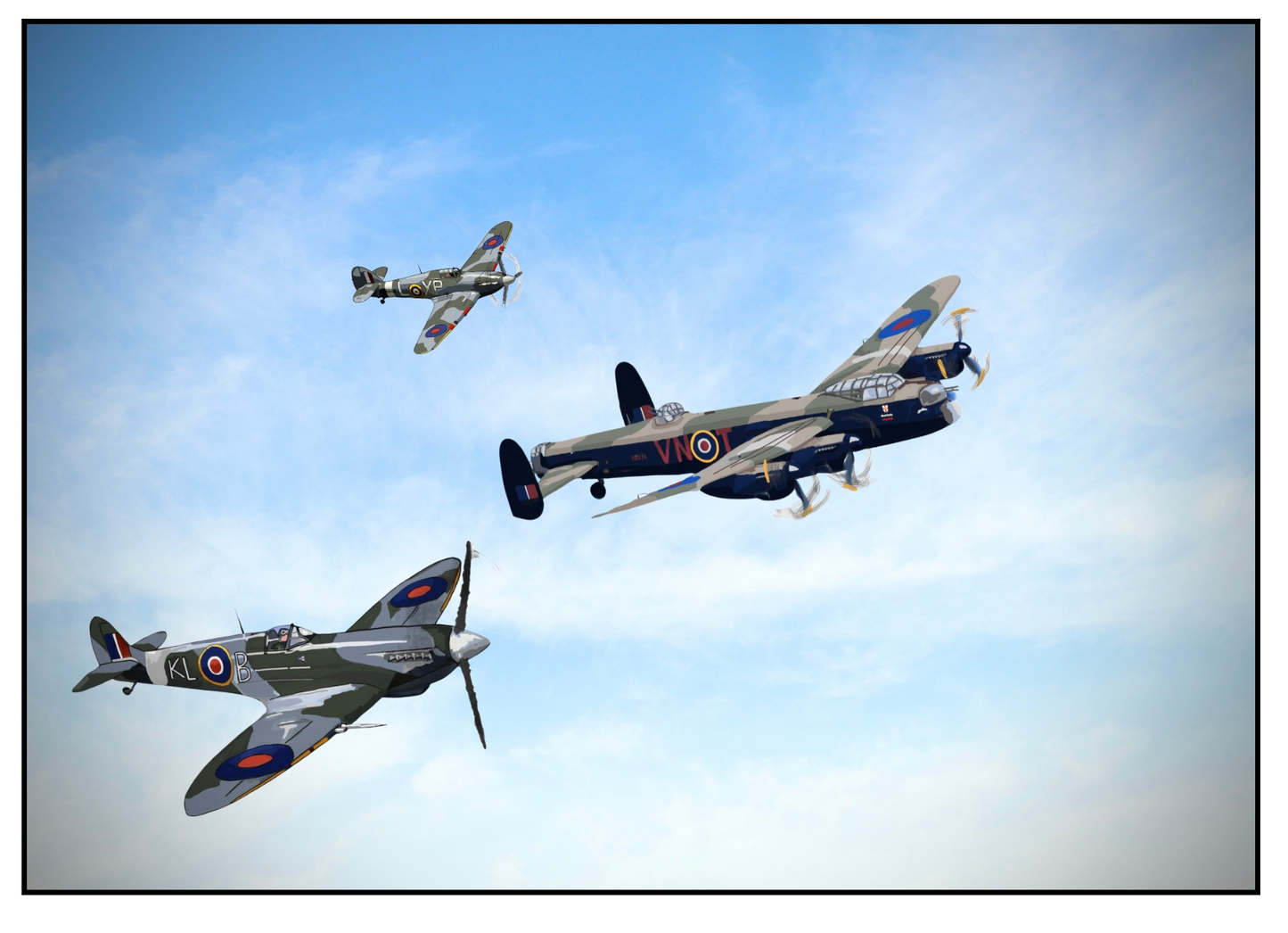 Greetings card - "Memorial Flight"