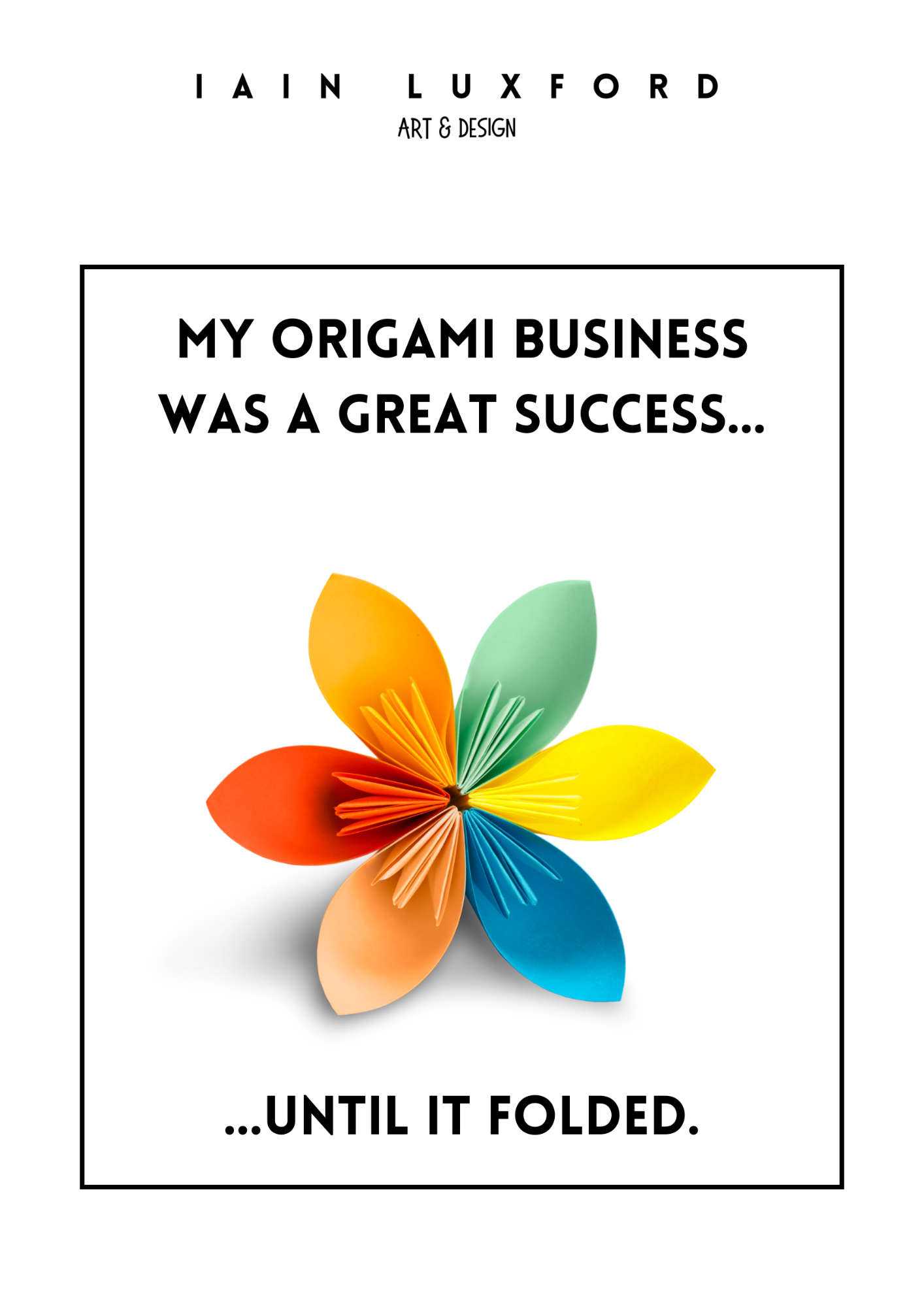 Greetings card - "Origami birthday"