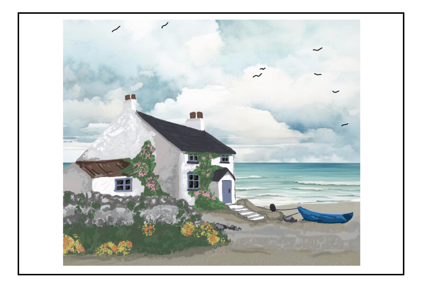 Greetings card - "Fisherman's Cottage"