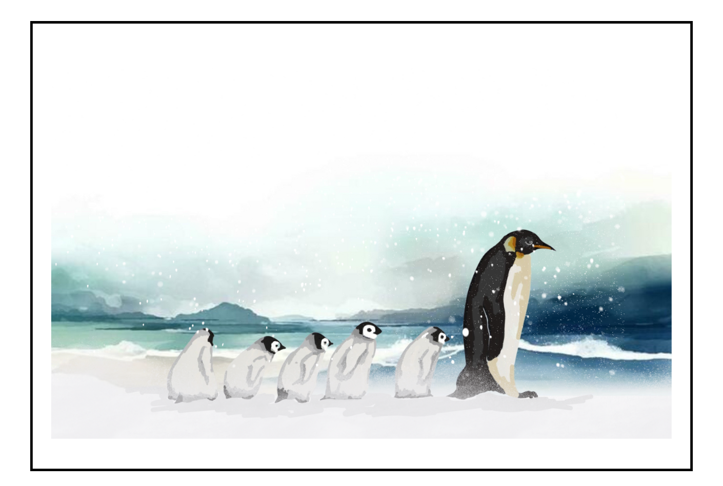 Greetings card - "Family Walk"