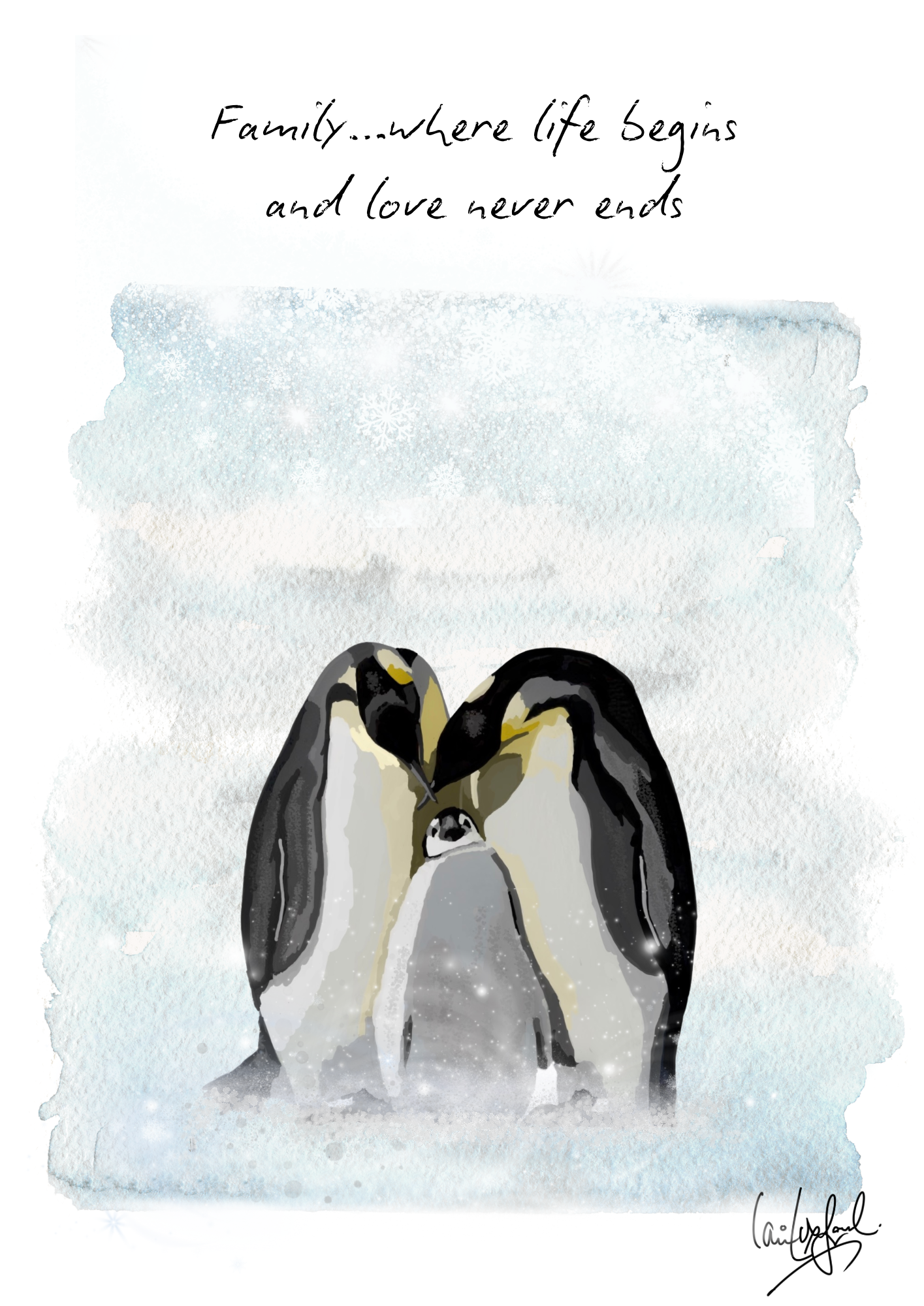 Penguin family
